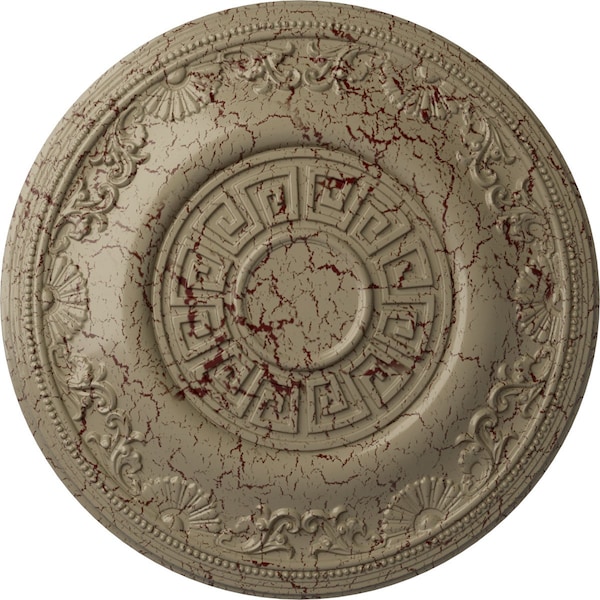 Ekena Millwork Nestor Ceiling Medallion (Fits Canopies up to 5"), 25 7/8"OD x 2 1/4"P, Gobi Desert Crackle CM25NEGDC - main